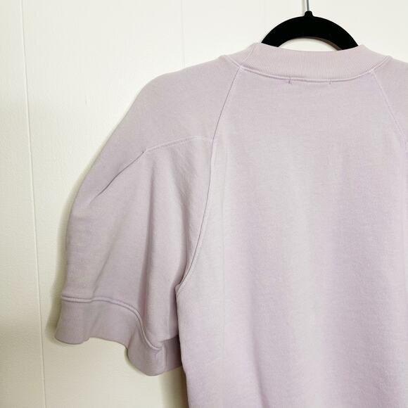 New Agolde Small The Round Shoulder Sweatshirt Jelly Bean Light Purple Mock Neck - Picture 6 of 13